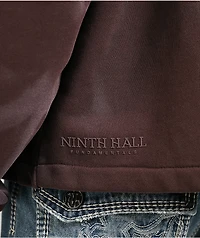 Ninth Hall Fundamentals Brown Wash Zip Hoodie