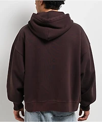 Ninth Hall Fundamentals Dark Brown Wash Oversized Hoodie
