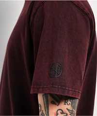 Ninth Hall Fundamentals Dark Red Static Wash T-Shirt