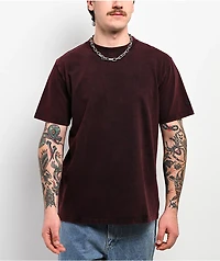 Ninth Hall Fundamentals Dark Red Static Wash T-Shirt