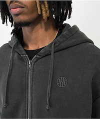 Ninth Hall Fundamentals Distressed Ash Boxy Zip Hoodie