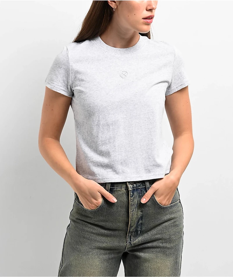 Ninth Hall Fundamentals Futura Light Heather Grey Relaxed T-Shirt