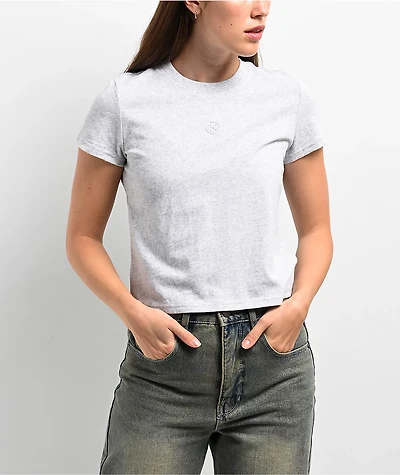 Ninth Hall Fundamentals Futura Light Heather Grey Relaxed T-Shirt