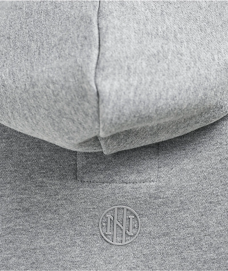 Ninth Hall Fundamentals Geena Logo Heather Grey Oversized Hoodie