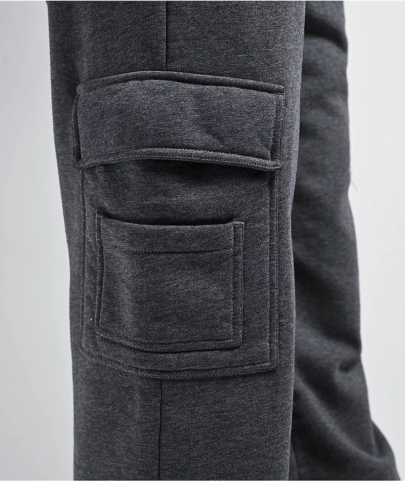 Ninth Hall Fundamentals Koa Heather Grey Cargo Relaxed Sweatpants