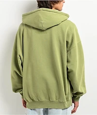 Ninth Hall Fundamentals Light Green Wash Boxy Zip Hoodie