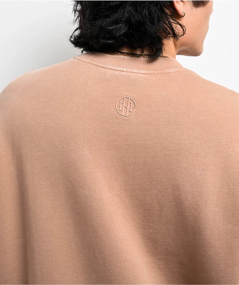 Ninth Hall Fundamentals Logo Chanterelle Oversized Crewneck Sweatshirt