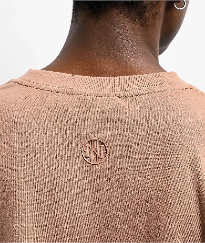 Ninth Hall Fundamentals Logo Chantrelle Long Sleeve Oversized T-Shirt