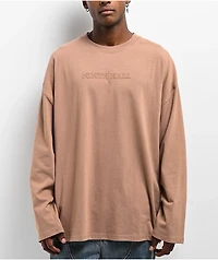 Ninth Hall Fundamentals Logo Chantrelle Long Sleeve Oversized T-Shirt