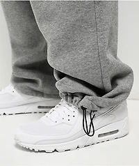 Ninth Hall Fundamentals Logo Grey Oversized Open Hem Sweatpants