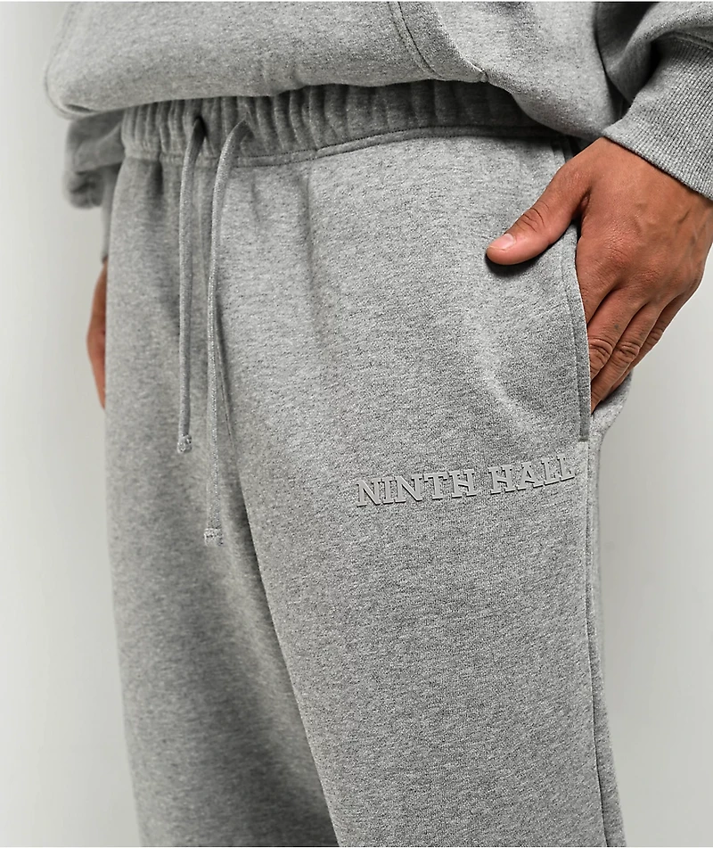Ninth Hall Fundamentals Logo Grey Oversized Sweatpants