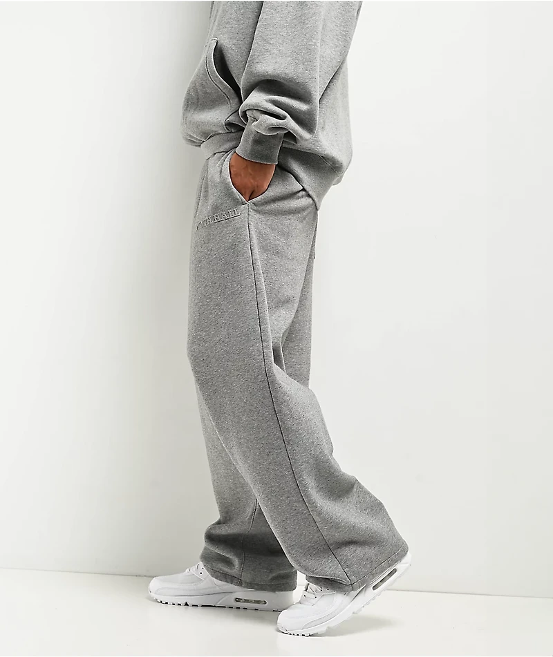Ninth Hall Fundamentals Logo Grey Oversized Sweatpants