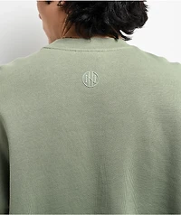 Ninth Hall Fundamentals Logo Light Green Oversized Crewneck Sweatshirt