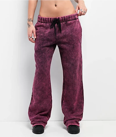 Ninth Hall Fundamentals Mellie Red Static Wash Relaxed Sweatpants