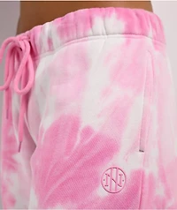 Ninth Hall Fundamentals Mellie Tie Dye Pink Wide Leg Sweatpants