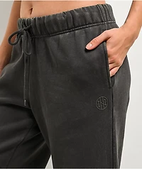 Ninth Hall Fundamentals Milla Black Wash Relaxed Sweatpants
