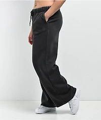 Ninth Hall Fundamentals Milla Black Wash Relaxed Sweatpants