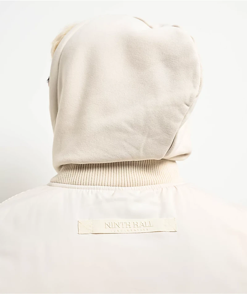 Ninth Hall Fundamentals Natural Hooded Bomber Jacket