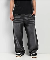 Ninth Hall Fundamentals Open Hem Grey Wash Baggy Sweatpants