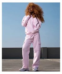 Ninth Hall Fundamentals Oso Pink Wash Relaxed Hoodie