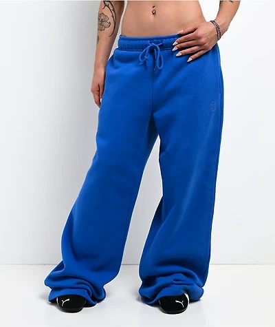 Ninth Hall Fundamentals Perrie Blue Wide Leg Sweatpants