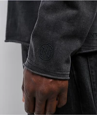 Ninth Hall Fundamentals Raw Edge Black Wash Long Sleeve T-Shirt