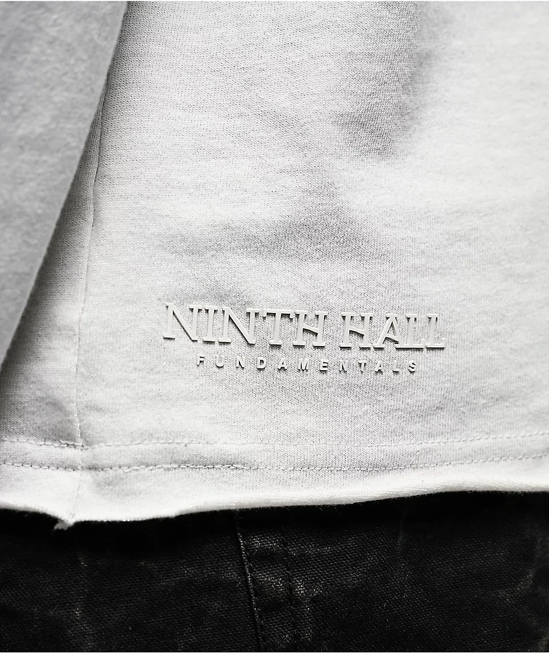 Ninth Hall Fundamentals Raw Edge Off White Long Sleeve T-Shirt