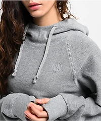 Ninth Hall Fundamentals Reverse Terry Grey Crop Hoodie