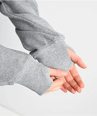 Ninth Hall Fundamentals Reverse Terry Grey Crop Hoodie