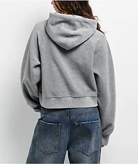 Ninth Hall Fundamentals Reverse Terry Grey Crop Hoodie
