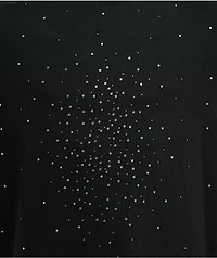 Ninth Hall Fundamentals Rhinestone Black Boxy Long Sleeve T-Shirt