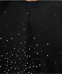 Ninth Hall Fundamentals Rhinestone Black Boxy Long Sleeve T-Shirt
