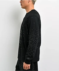 Ninth Hall Fundamentals Rhinestone Black Boxy Long Sleeve T-Shirt