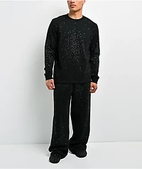 Ninth Hall Fundamentals Rhinestone Black Boxy Long Sleeve T-Shirt