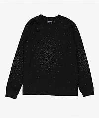 Ninth Hall Fundamentals Rhinestone Black Boxy Long Sleeve T-Shirt