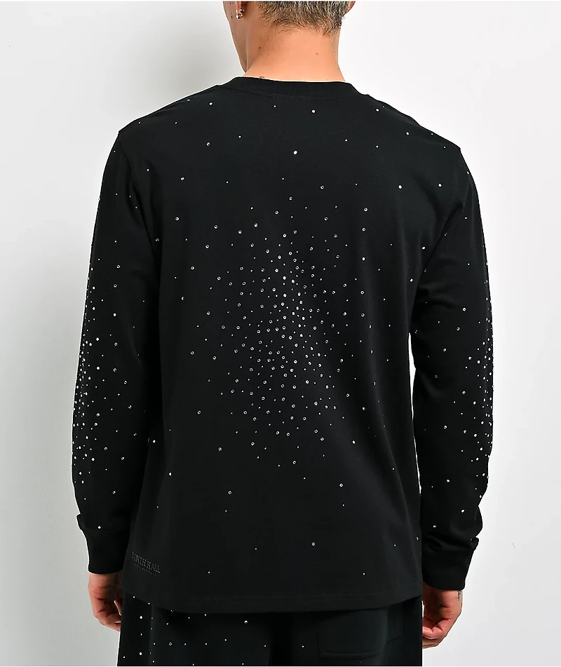 Ninth Hall Fundamentals Rhinestone Black Boxy Long Sleeve T-Shirt