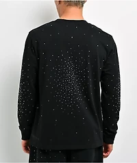 Ninth Hall Fundamentals Rhinestone Black Boxy Long Sleeve T-Shirt