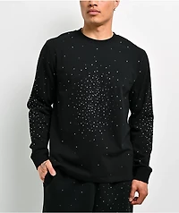 Ninth Hall Fundamentals Rhinestone Black Boxy Long Sleeve T-Shirt