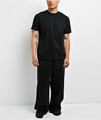 Ninth Hall Fundamentals Rhinestone Black Boxy T-Shirt