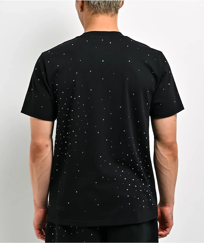 Ninth Hall Fundamentals Rhinestone Black Boxy T-Shirt