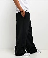 Ninth Hall Fundamentals Rhinestone Black Sweatpants