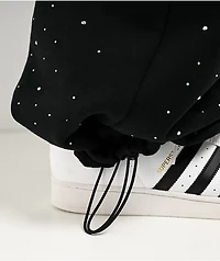 Ninth Hall Fundamentals Rhinestone Black Sweatpants