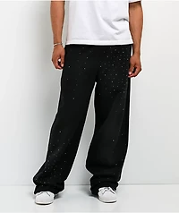 Ninth Hall Fundamentals Rhinestone Black Sweatpants
