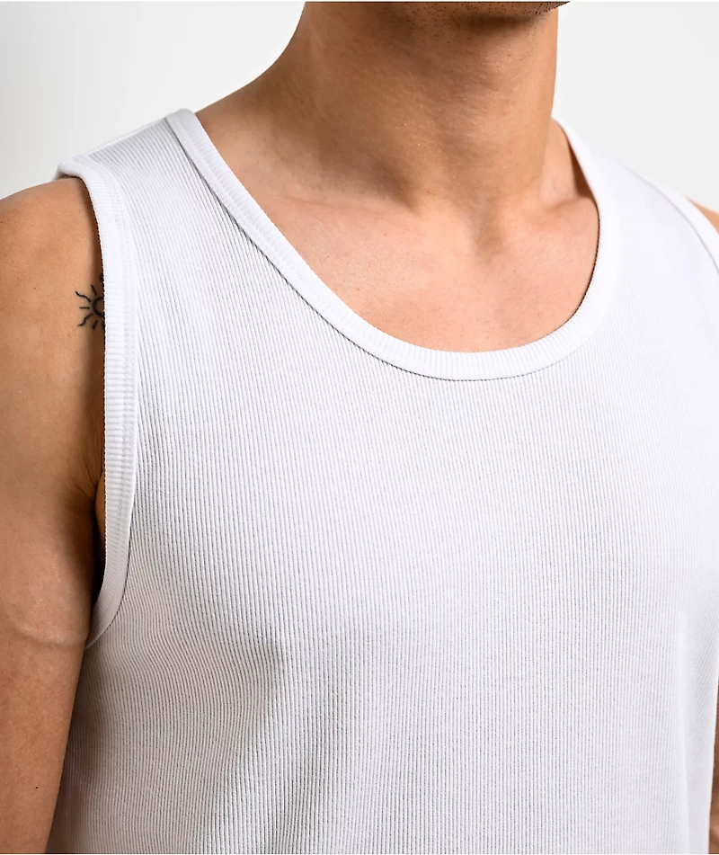 Ninth Hall Fundamentals Ribbed White Tank Top