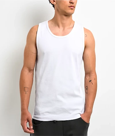 Ninth Hall Fundamentals Ribbed White Tank Top