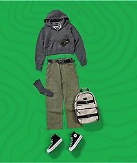 Ninth Hall Fundamentals River Heather Grey Half Zip Boxy Hoodie