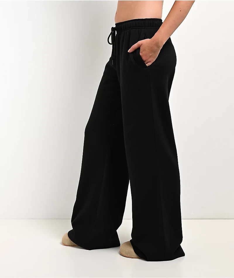 Ninth Hall Fundamentals Sherry Black Wide Leg Sweatpants