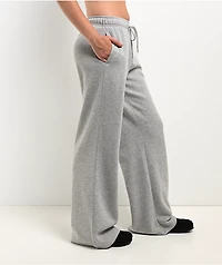 Ninth Hall Fundamentals Sherry Heather Grey Wide Leg Sweatpants