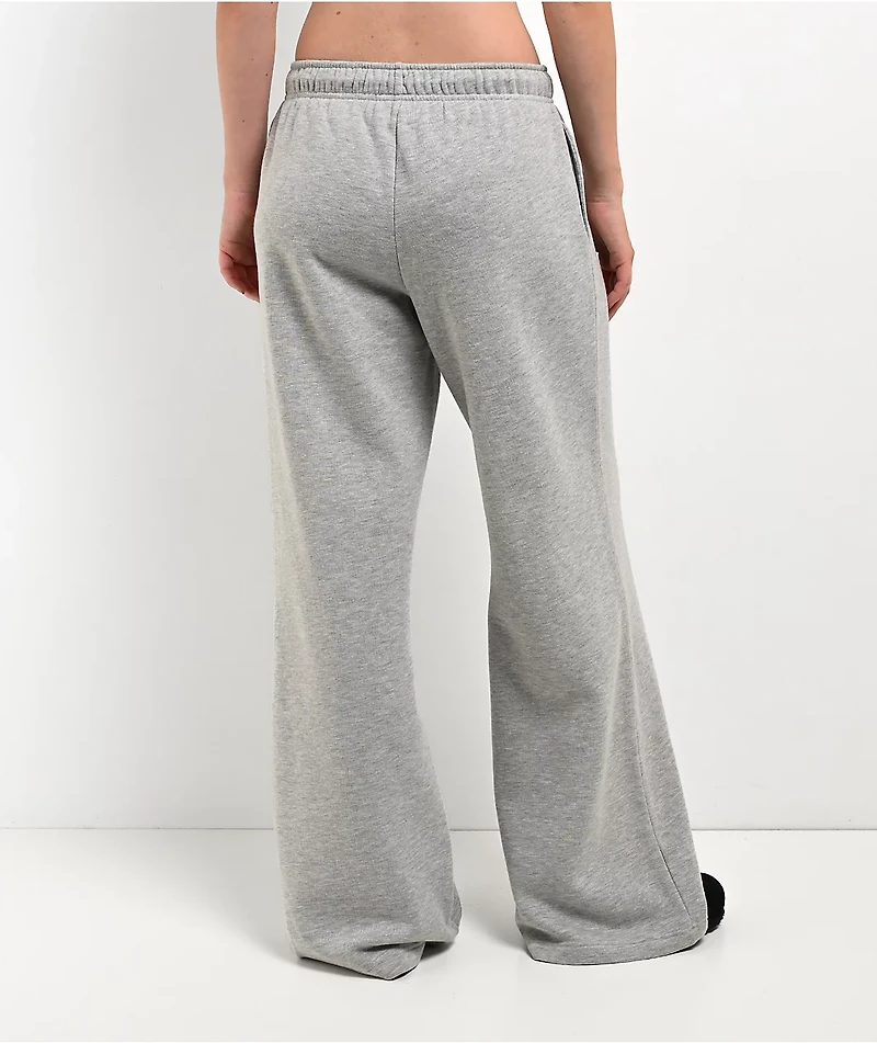 Ninth Hall Fundamentals Sherry Heather Grey Wide Leg Sweatpants