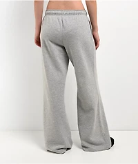 Ninth Hall Fundamentals Sherry Heather Grey Wide Leg Sweatpants
